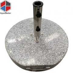 60KGS round granite umbrella base stand triangle steel plate 3 hole