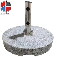 52kgs Round granite umbrella holder strong square plate 304# stainless steel tube UAE market