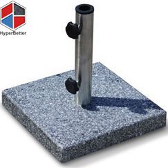 Grey 50lb rolling granite umbrella base